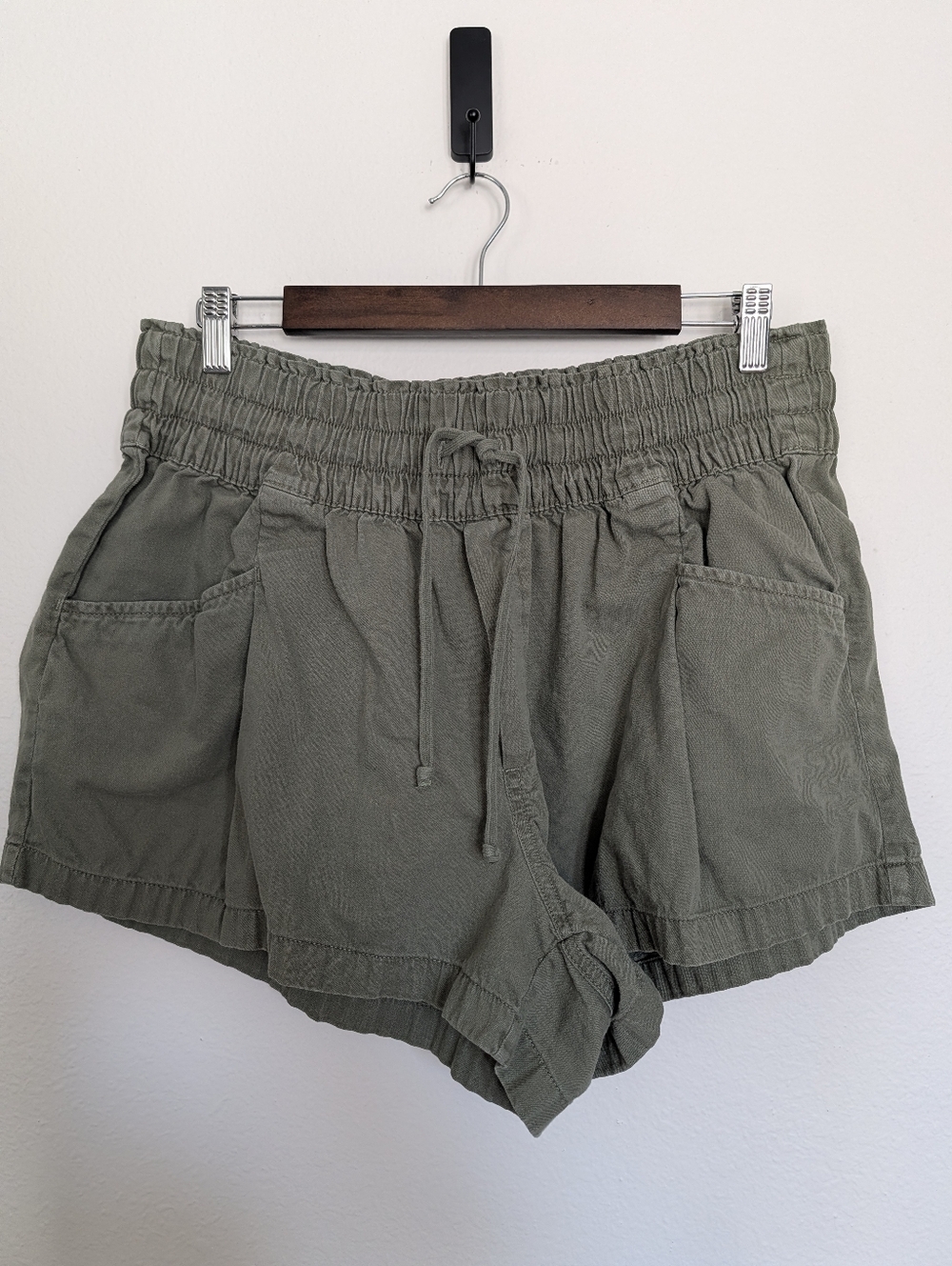 Aerie Green Boho Beach Drawstring Shorts Size Large